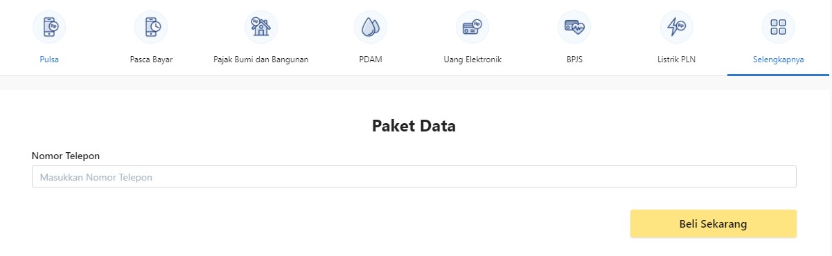 isi ulang paket data internet