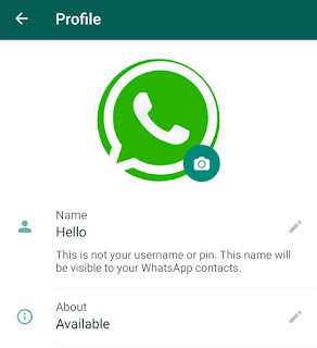 ganti profile name whatsapp