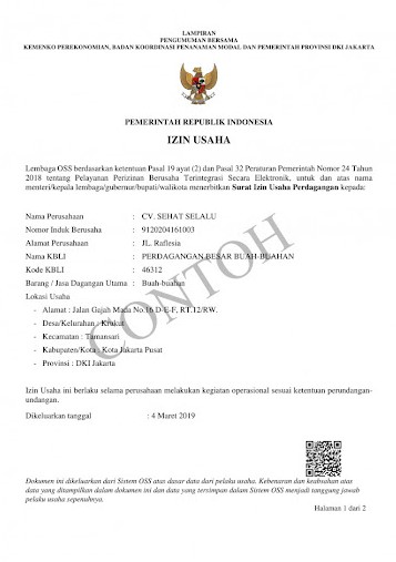 Surat Izin Usaha Perdagangan SIUP
