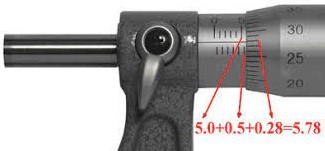 Hasil ukur Mikrometer sekrup