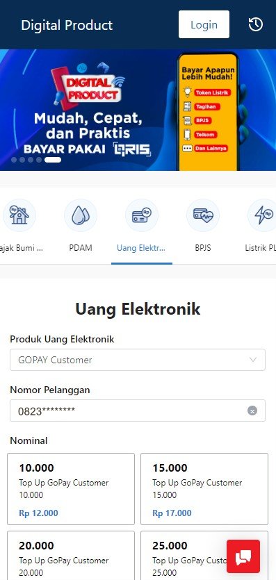 Cara Top up GoPay via Website atau aplikasi Bhinneka