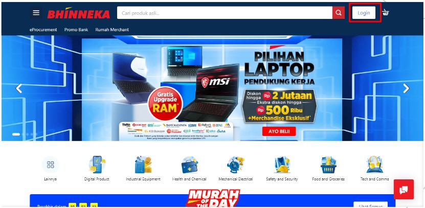 Buat toko di bhinneka melalui website