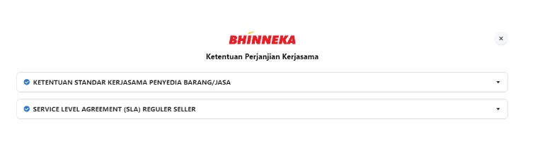 Ketentuan kerjasama merchant di Bhinneka