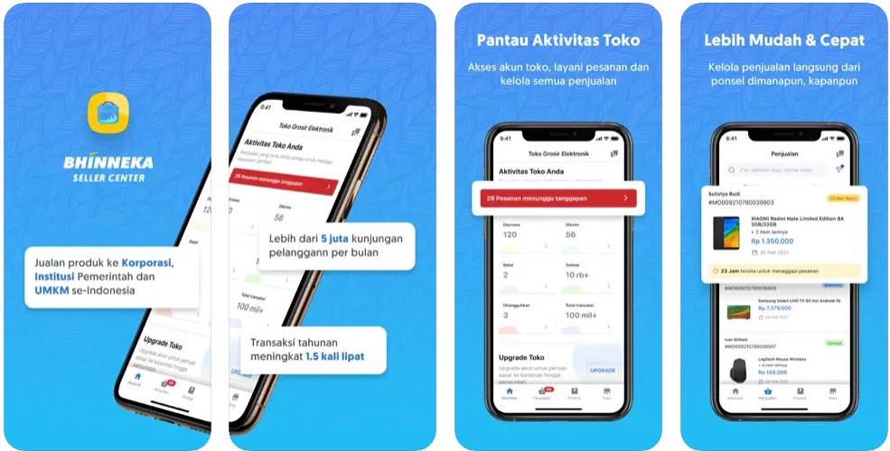 daftar dan buka toko bhinneka di ios