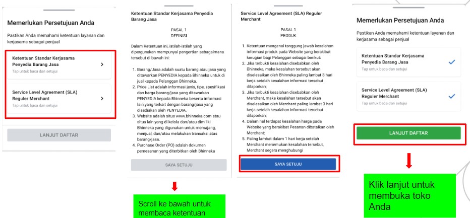 ketentuan daftar toko online bhinneka di ios
