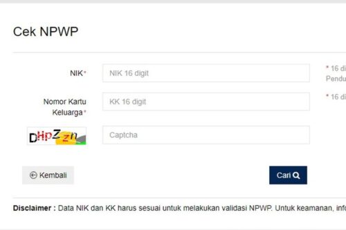cara cek npwp