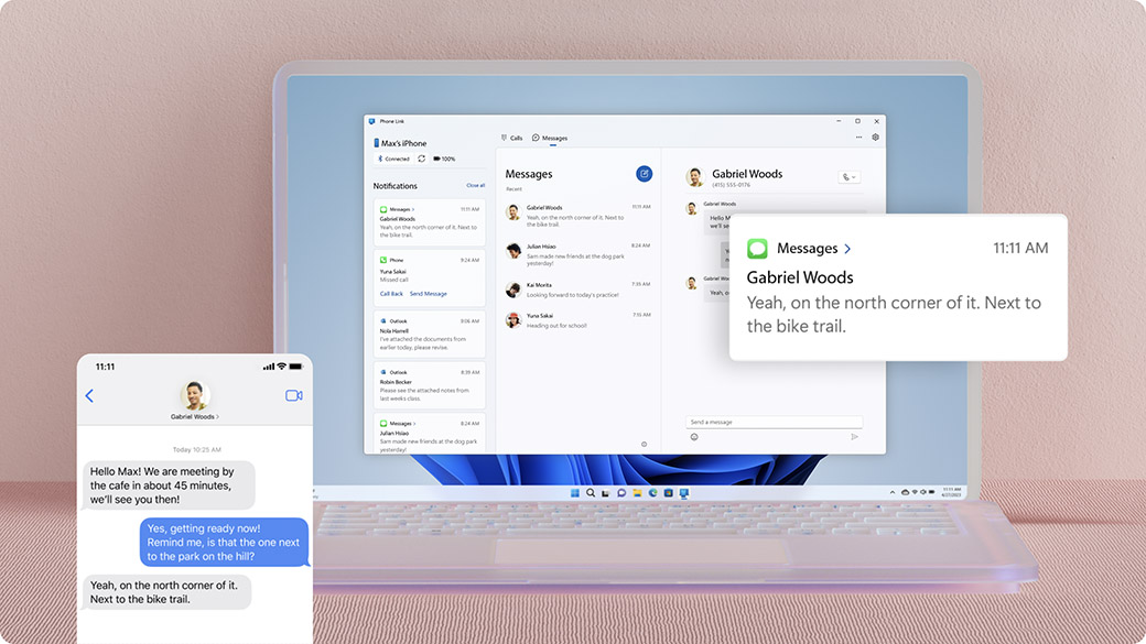Microsoft Phone Link di Windows Terbaru